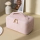 thumbnail image 1 of Bolsa de cosméticos PU Caja de maquillaje de gran capacidad a cuadros para viajes femeninos (rosa) Ygjytge Cuidado Belleza, 1 of 3