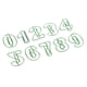 thumbnail image 1 of 10x Números 0-9 Clips de papel de oficina de metal en forma de material de oficina escolar-Verde Macarena Clips de papel de oficina de metal, 1 of 7