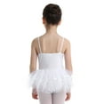 thumbnail image 2 of HULIJA Little Kids Girl Camisole Ballet Dance Tutu Dress Gymnastics Skirted Leotard Ballerina White 8, 2 of 7