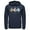 Navy Blue, variant on Men's Batman Tropical Logo Pull Over Hoodie Black 2X Large