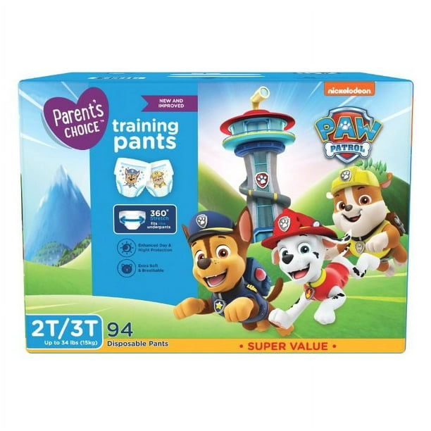 Parent's Choice Paw Patrol Training Pants for Boys, 2T/3T Parent's Choice Paw Patrol Training Pants for Boys, 2T/3T