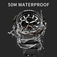 thumbnail image 6 of Smael sport watch for men new dual time display male clock waterproof shock resistant wristwatch digital 1708 military watch men, 6 of 10
