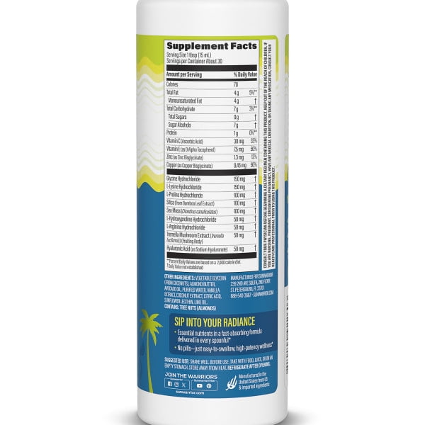 US Vegan Collagen Boost Coconut Lime 450ml Bottle (30 srv)