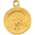 thumbnail image 3 of 21.75mm St. Christopher Medal in 18k Yellow Gold, 3 of 8