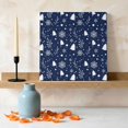 thumbnail image 3 of Ships Next Day Canvas Wall Art 12"x12",Navy Blue Christmas Wood Framed Canvas Print Painting,Xmas Trees Snowflake Winter Botanical Ready to Hang Picture Wall Decor for Kitchen Dining Room Office, 3 of 9