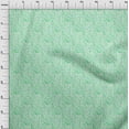 thumbnail image 4 of oneOone Cotton Poplin Green Fabric Floral Dress Material Fabric Print Fabric By The Yard 56 Inch Wide, 4 of 4