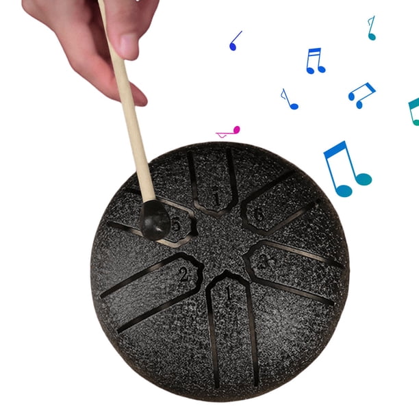 Instrumento Tambor Lluvia Timbre 3 Pulgadas 6 Notas Duradero para Meditación Yoga