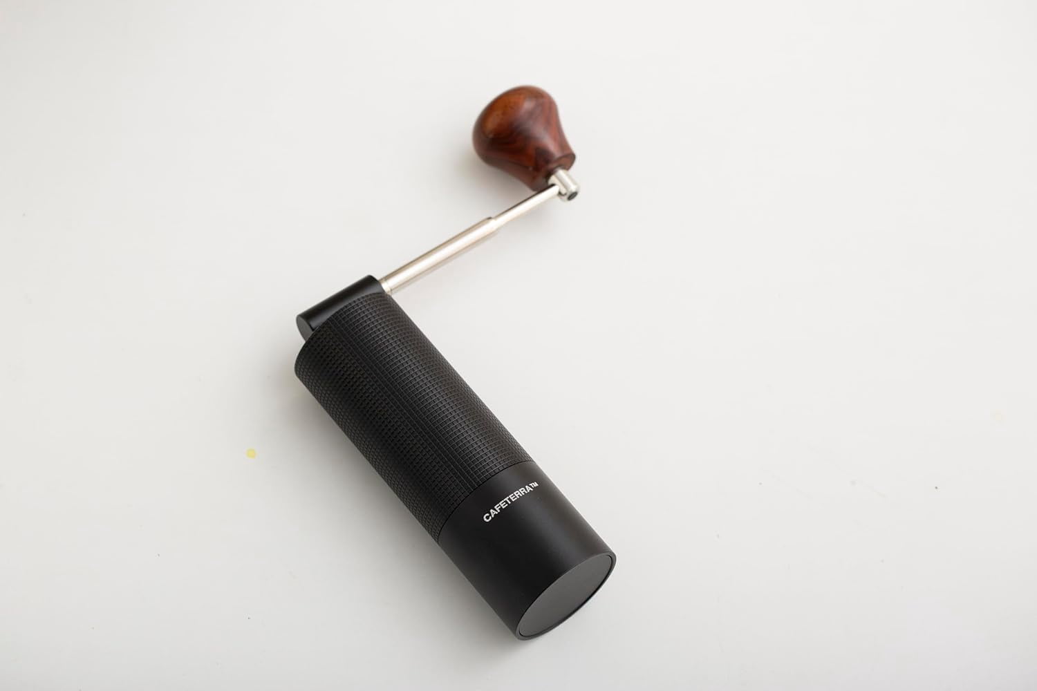 Manual Coffee Grinder – Foldable Stainless Steel Handle with Wooden Knob, 38mm Conical Burr, Adjustable Grind for Espresso to French Press, Portable Hand Grinder for Home & Travel