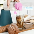 thumbnail image 4 of Syntic Glass Milk Bottle Containers, 4 Pack Clear Glass Water Bottles w Pour Spouts, 16 Oz Reusable Milk Jug w 100% Airtight Cap and Scale for Juicing Containers, Breast Milk Storage, Drinking Jar, 4 of 8