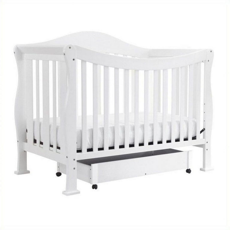 DaVinci Parker 4 in 1 Convertible Wood Baby Crib with Toddler Rail in White