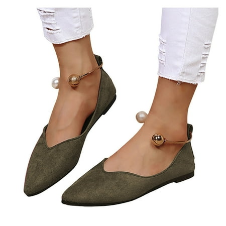 

f21 Fashion Women s Casual Shoes Breathable Slip-on Outdoor Leisure Shoes Buckle Ankle Strap Size 9.5-10 Green