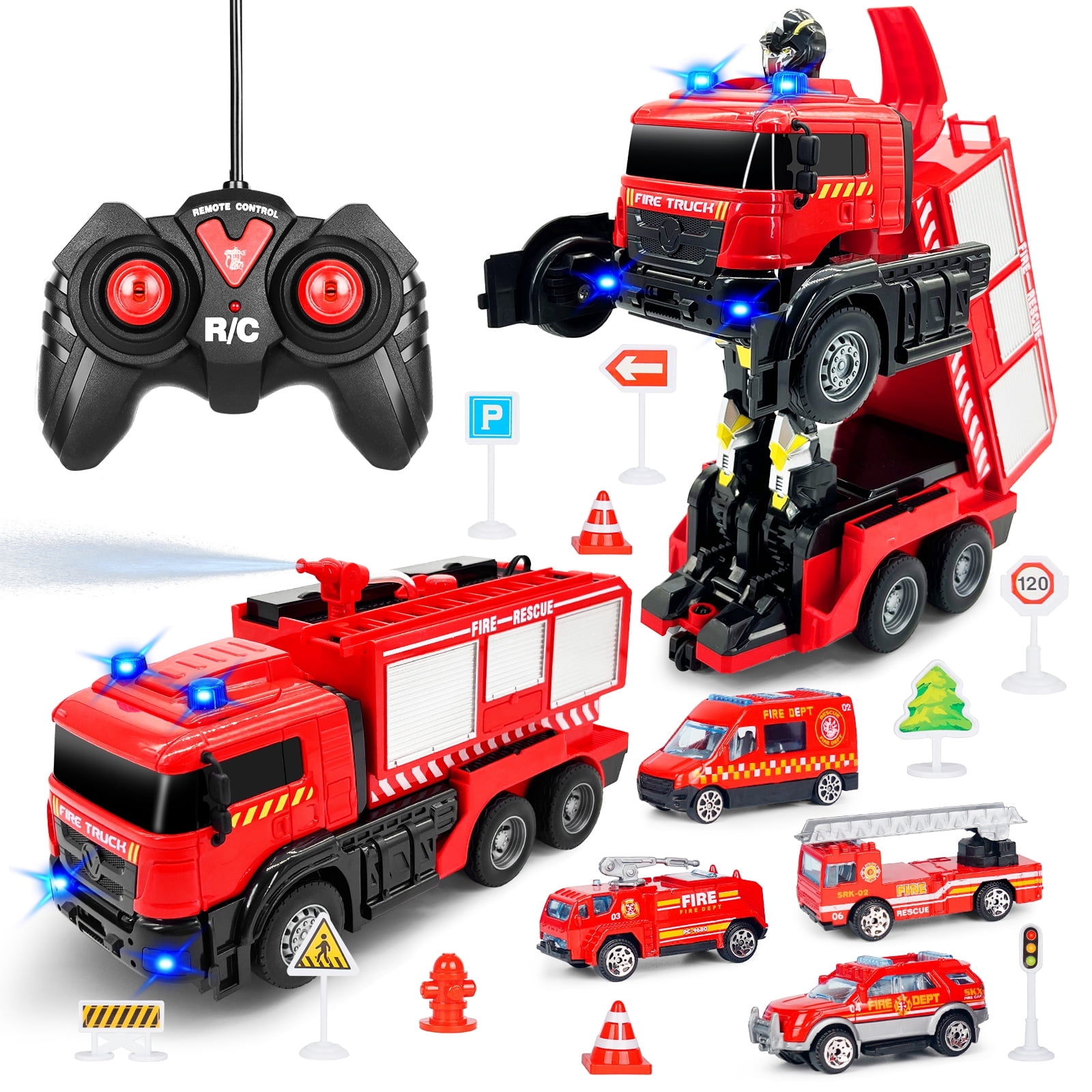 World Tech Toys Remote Control Kids Fire Rescue Water Cannon Fire