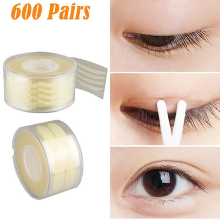 EEEKit 1200PCS Ultra Invisible Double Sided Sticky Double Eyelid Tapes Stickers, Medical-use Self-adhesive Fiber, Instant Eyelid Lift Without Surgery, Perfect for Hooded, Droopy, Uneven,