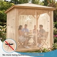 thumbnail image 3 of DONGPAI Outdoor Mosquito Netting for Patio - DIY Cut to Size High Density Bug Screen Mesh Lightweight Outdoor Sheer Curtains for Gazebo Pergola Porch - Rod Pocket Hang, 5.2 ft x 10 ft (1 Panel), 3 of 10