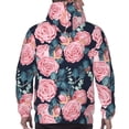 thumbnail image 7 of Balery Rose Flowers Pattern Mens Hoodie Kangaroo Pocket Hoodie Pullover Hooded Sweatshirt Ideal for Daily Wear Travel and Home-X-Large, 7 of 7