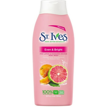 2 Pack - St. Ives Even & Bright Body Wash, Pink Lemon & Mandarin Orange 24