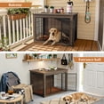 thumbnail image 7 of Furmax Heavy-Duty Wooden Dog Crate 2-Door Furniture Style Kennel with Chew-Proof Design & Removable Cushion, End Table for Small, Medium, Large Dogs, 7 of 7