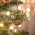 thumbnail image 4 of Christmas Decorations Christmas Tree Home Decor Pre-Lit Artificial Christmas Hanging Basket Pendant Christmas Wood Ornaments Hanging Decoration Gift, 4 of 6