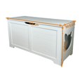 thumbnail image 7 of HOQBN 39.4" Cat Litter Box Enclosure,Hidden Litter Box Furniture Freestanding Pet Washroom Cabinet, Decorative Indoor Pet Side Table Fits Most Standard,White, 7 of 7