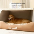 thumbnail image 3 of Autumn and Winter Dog Thousand Birds Check Large Dog Golden Retriever Big Deep Sleep Cat Kennel Pet Kennel, 3 of 17