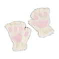 thumbnail image 1 of Jumpingount Guantes sin dedos suaves y cómodos con garra de oso para un aspecto moderno, guantes de medio dedo cálidos guantes y mitones Blanco, 1 of 6