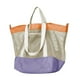 thumbnail image 3 of Bolsa de playa de malla ligera para mujer/hombre, bolso de hombro informal para acampar y guardar Púrpura, 3 of 9