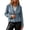 Sky Blue, variant on Women's Suede Peplum Jacket Lapel Collar Long Sleeve Button Front Cinched Waist Solid Winter Outerwear