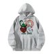 thumbnail image 2 of Sudaderas con capucha para mujer, Sudadera con capucha para adultos, moda suave, cómoda, manga larga, gris, con capucha, estampado de letras clásicas, L Yinane sudadera con capucha de las mujeres, 2 of 8