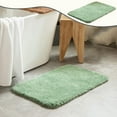thumbnail image 3 of Tripumer Microfiber Bathroom Mat Shaggy Bathroom Rug Soft Plush Mat 20 x 32 inch Bathroom Rug Extra Soft Mat Water Absorbent Machine Washable Thick Plush Rugs Non Slip Dries Quickly Light Green, 3 of 6
