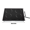 thumbnail image 2 of Miumaeov Electric 3000W Ceramic Cooktop Built-In Sensor Touch-Control with 9 Heating Levels One-piece Panel Electric Cooktop 4 Burners Ceramic Glass Stove Top, 2 of 17