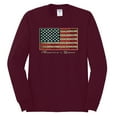 thumbnail image 2 of Wild Bobby, American Game Flag Baseball Bat Ball, Sports, Men Long Sleeve Shirt, Maroon, X-Large, 2 of 3