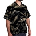 thumbnail image 2 of Bats Men's Short Sleeve Casual Printed Button Down Beach Shirt Summer Unisex Top, 2 of 6