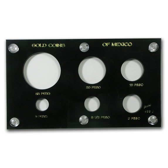 Capital Plastics Hard Acrylic Holder - Mexico Gold Peso Set