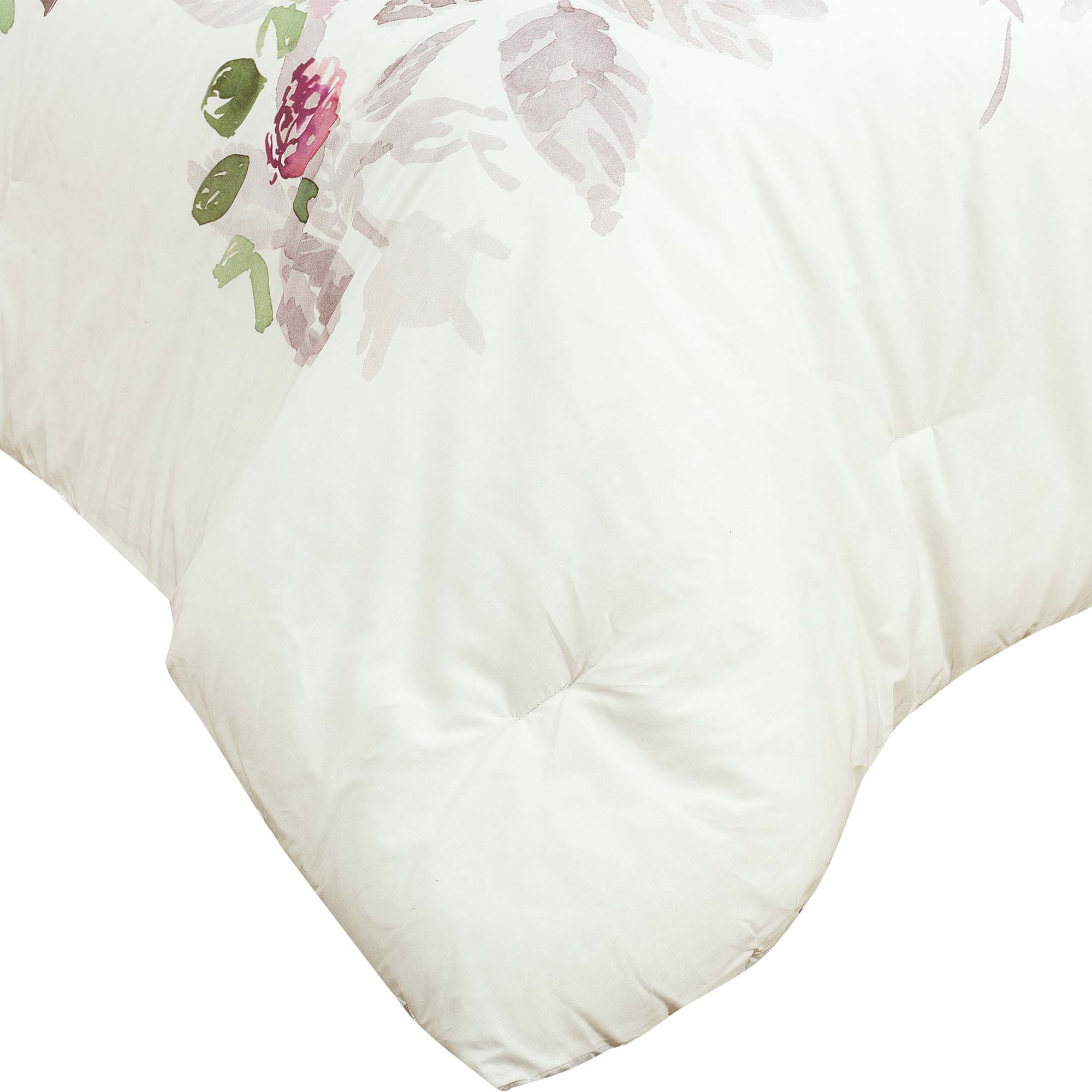 Twin 2-Piece Comforter Set, Brighton Grey and Blush Pink Watercolor Floral