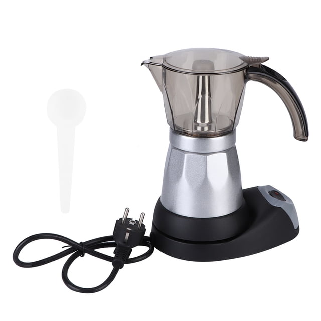 Electric Coffee Pot, EU Plug Octagonal Coffee Maker, Room For Home Kitchen Office Silver