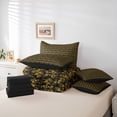 thumbnail image 6 of Feelyou Adult Boho Dragon Twin Bedding Sets 7pcs, Gold Damask Flower Bedding Comforter Set, 6 of 8
