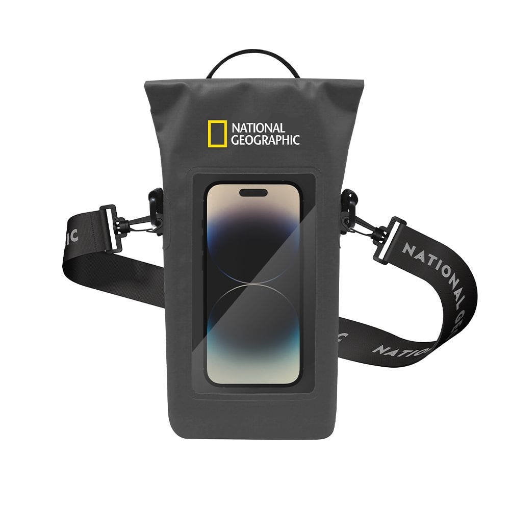 National Geographic Waterproof Phone Pouch, IP68 Dry Bag for Swimming Kayaking Rafting, Large Capacity Floating Case with Touchscreen Compatibility