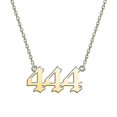 thumbnail image 1 of Collier Chiffre Ange Argent/or en Acier Inoxydable Numérologie Bijoux, 1 of 1