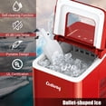 thumbnail image 3 of Máquina de hielo para encimera COSTWAY, 26 libras/24 horas, autolimpiante, roja, 3 of 9