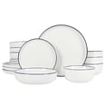 thumbnail image 1 of Juego de vajilla Gibson Home Oslo de 16 piezas de porcelana blanca, 1 of 6