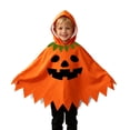 thumbnail image 2 of Girls Pumpkin Unisex Hooded Cape Girls Dress up Clothes 5-6 Years Halloween Outfit Boy, 2 of 5