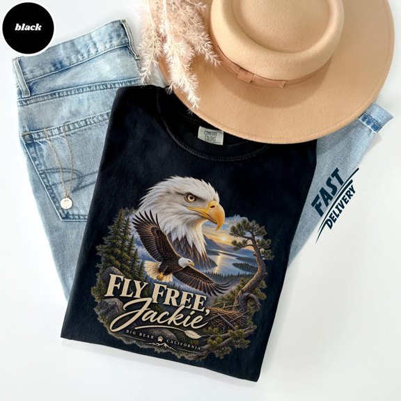 Fly Free Jackie Shirt – Big Bear Eagle Memorial Tee | Bald Eagle Tribute