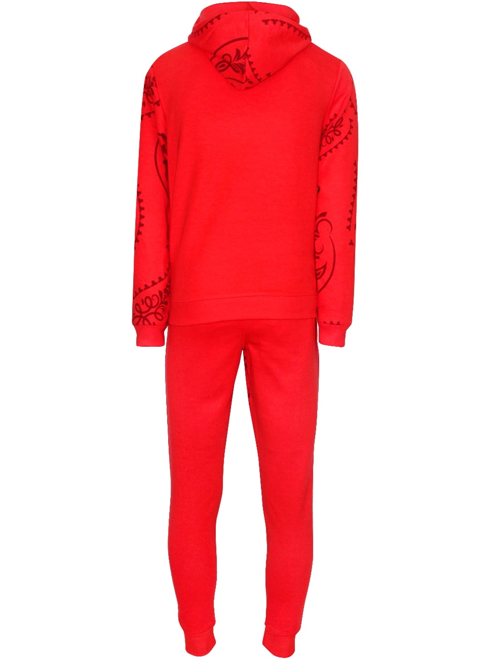 Rhinestone Details Hoodie Jogger Pants 