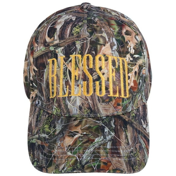 David & Young Unisex Blessed Embroidered Camo Baseball Hat