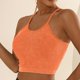 thumbnail image 2 of Sujetador deportivo acolchado de punto para mujer - Tirantes finos cruzados - Entrenamiento, yoga, gimnasio - Tallas S-L, 2 of 6