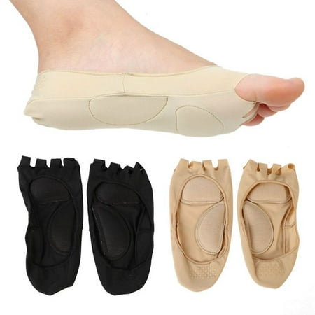 2 Pairs Women Massage Toe Socks Five Fingers Toes Compression Socks Arch Support Relieve Foot Pain Socks for Health Foot