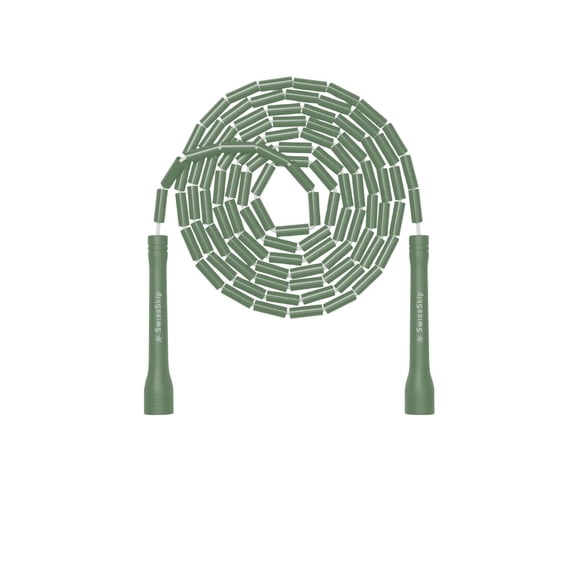 Cuerda para saltar con cuentas SwissSkip, ligera, verde matcha