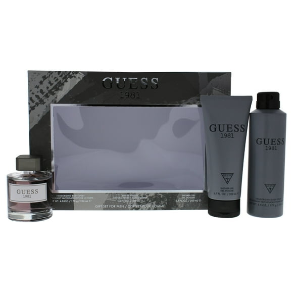 Guess 3 Vaporisateur EDT 3.4oz, Déodorant Vaporisateur Corporel 6.7oz pour Hommes
