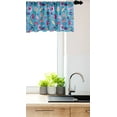 thumbnail image 3 of Tea Party Window Valance, Cup of Tea Bags Cupcake Garden Theme Rose Flower Macaron Cookies, Curtain Valance for Kitchen Bedroom Decor with Rod Pocket, 54" X 18", Deep Sky Blue Multicolor, by Ambesonne, 3 of 3