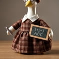 thumbnail image 5 of Teacher Goose Outfit for 23 Inch Porch Goose,Plaid Skirt School Costume Set for White Goose Statue,Classroom Garden Yard Porch Seasonal Decorative Clothes, 5 of 7